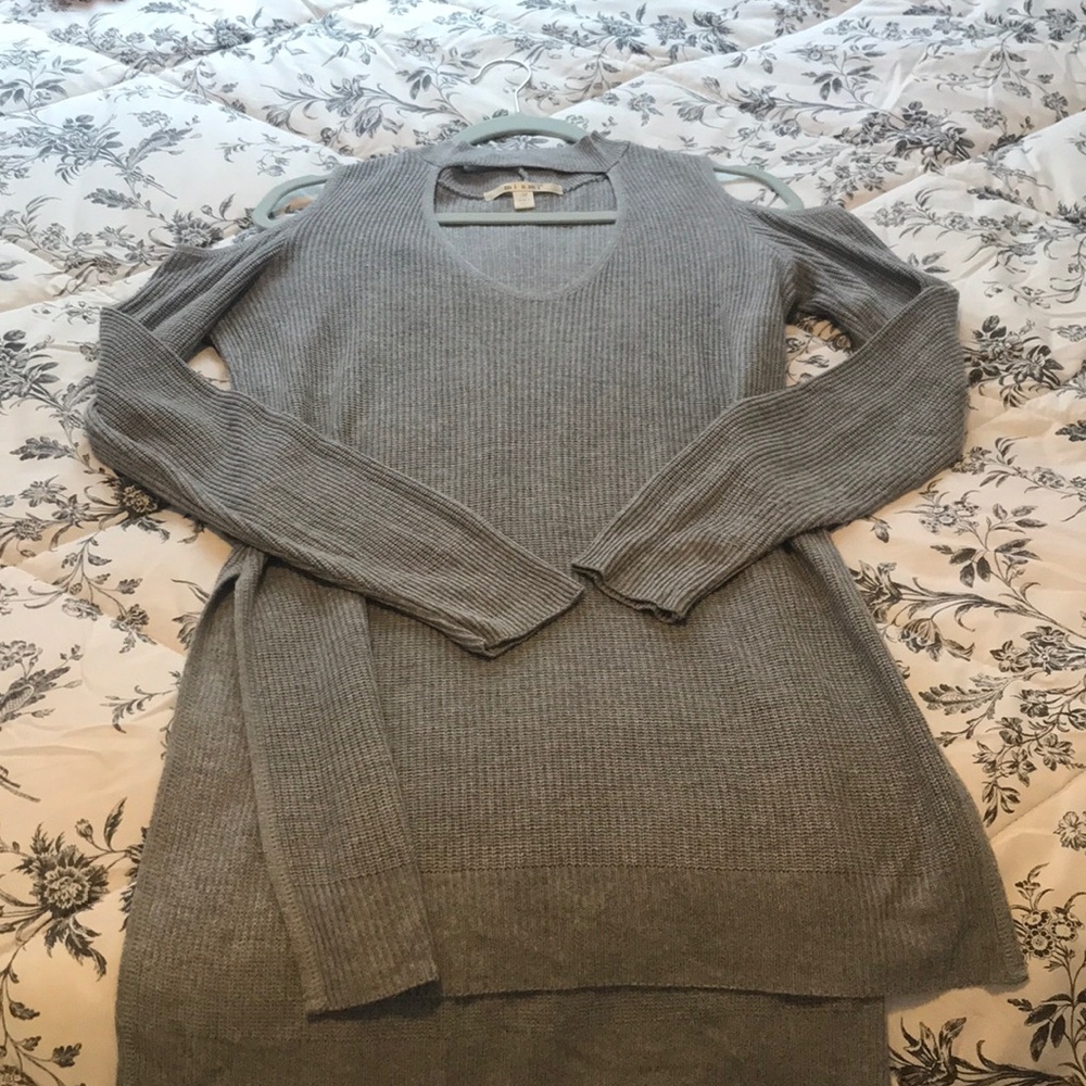 Cold Shoulder Light Weight Sweater